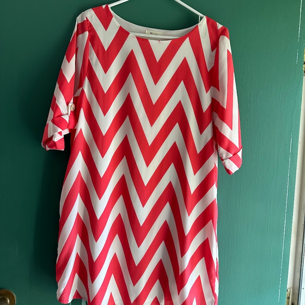 Large Everly chevron dress